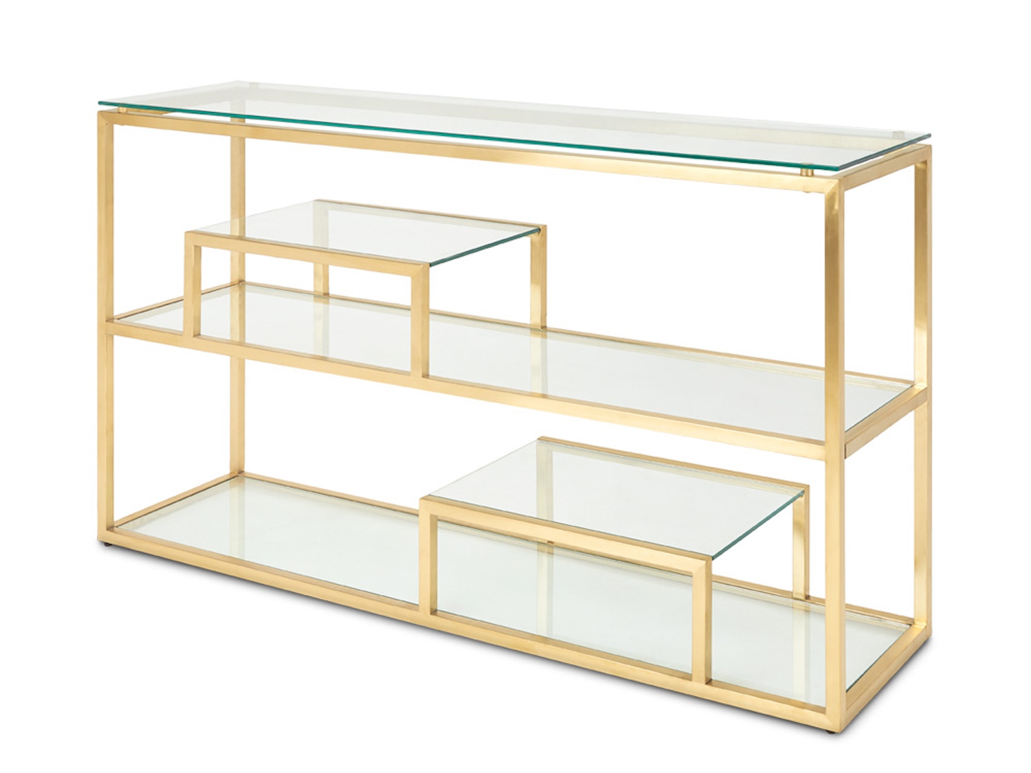 Barolo Brushed Gold Console Table