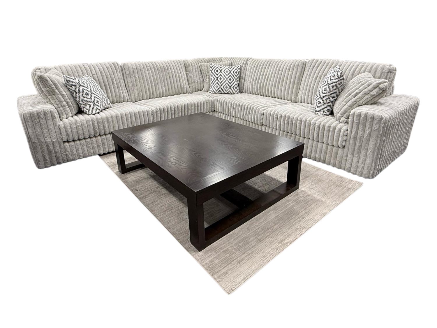 Elegant 3 PC Courduroy Sectional