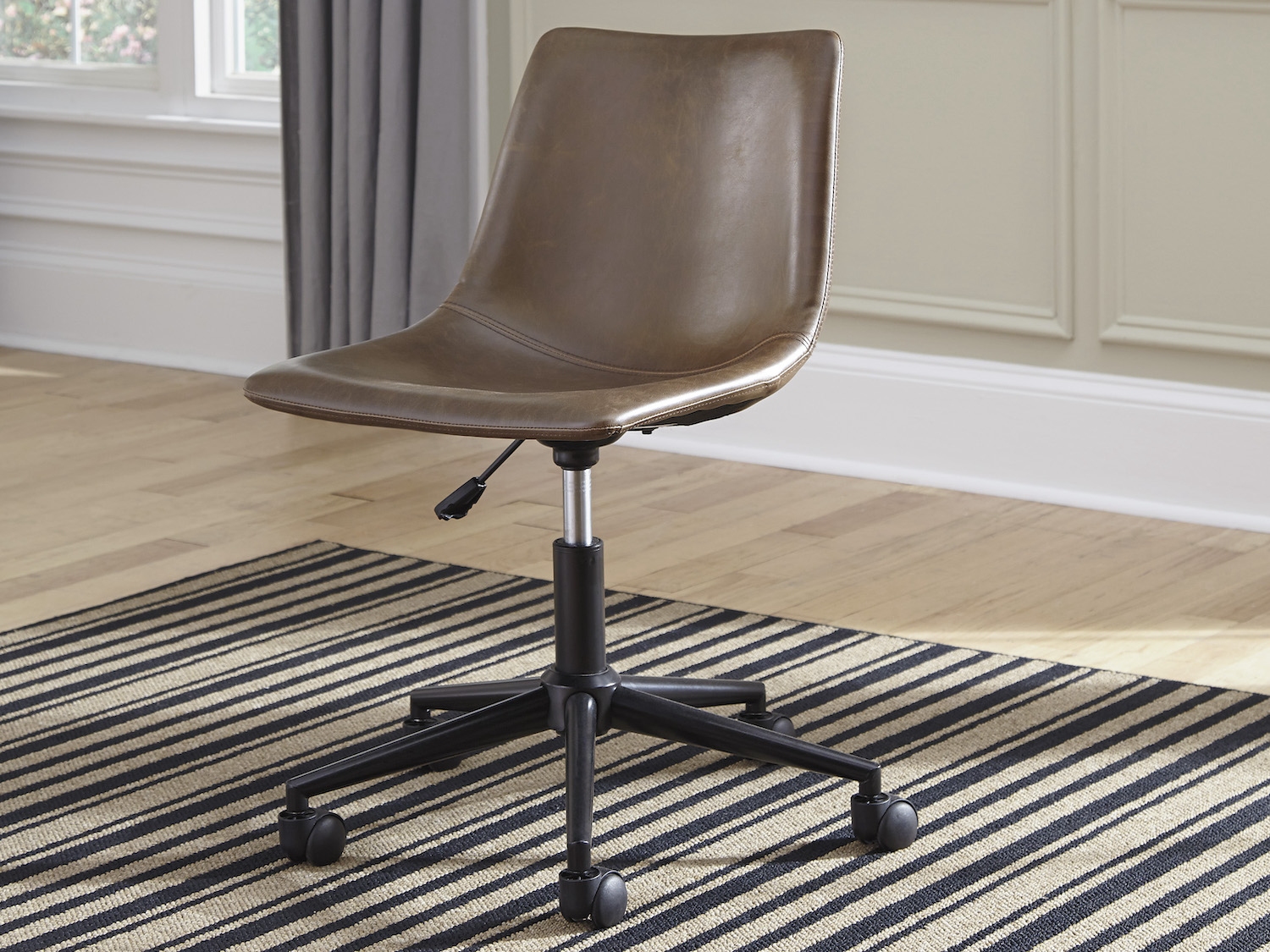 Home Office Swivel Desk Chair Brown