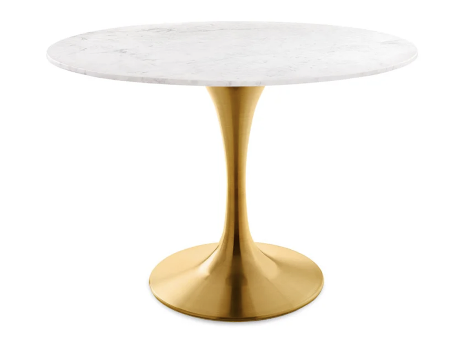 Kyros Marble Table with Matte Gold Finish