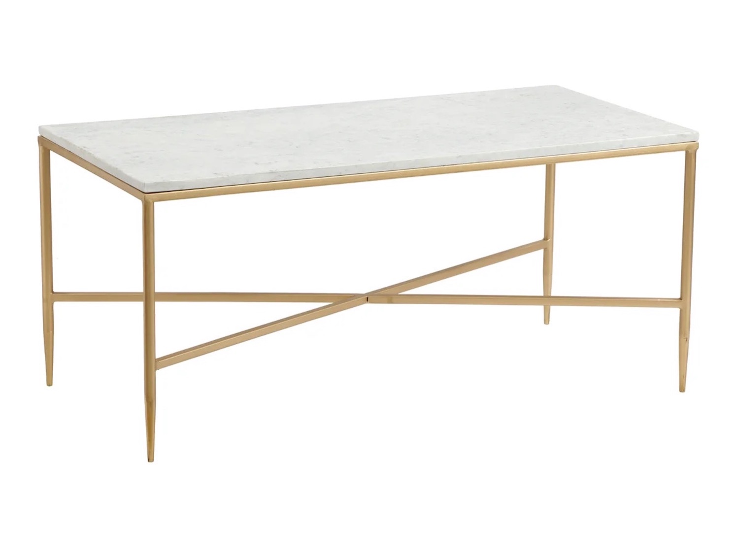 Herbert Coffee Table Marble Top: Gold Frame