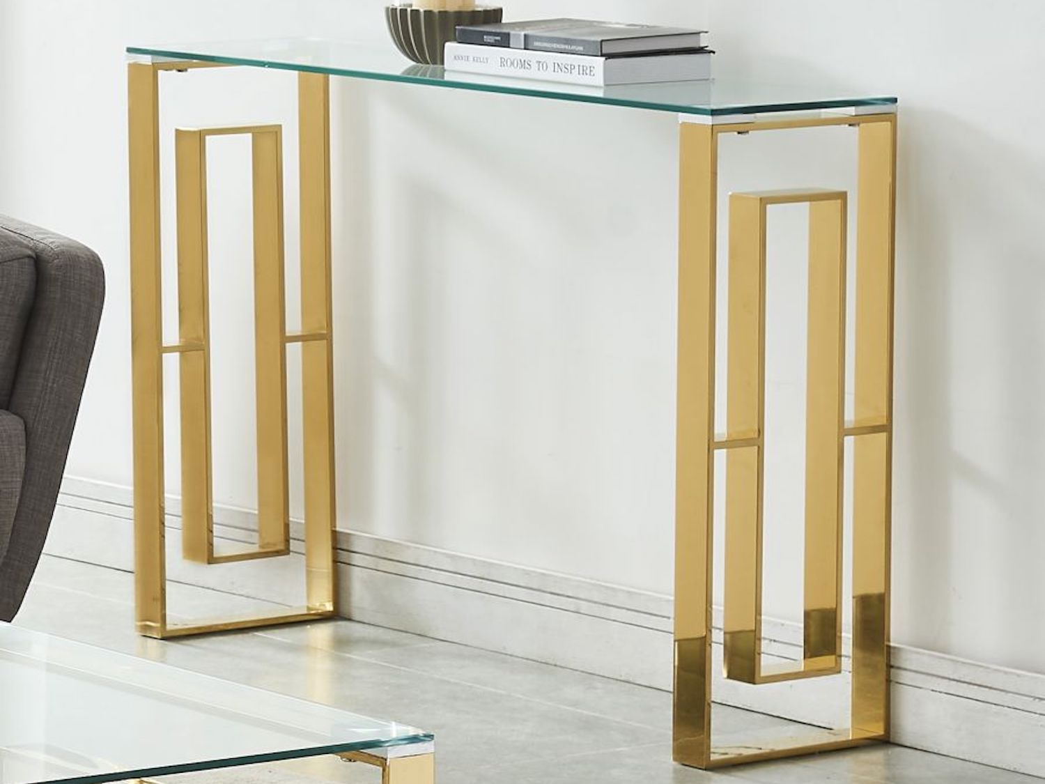 Eros Console/Desk in Gold