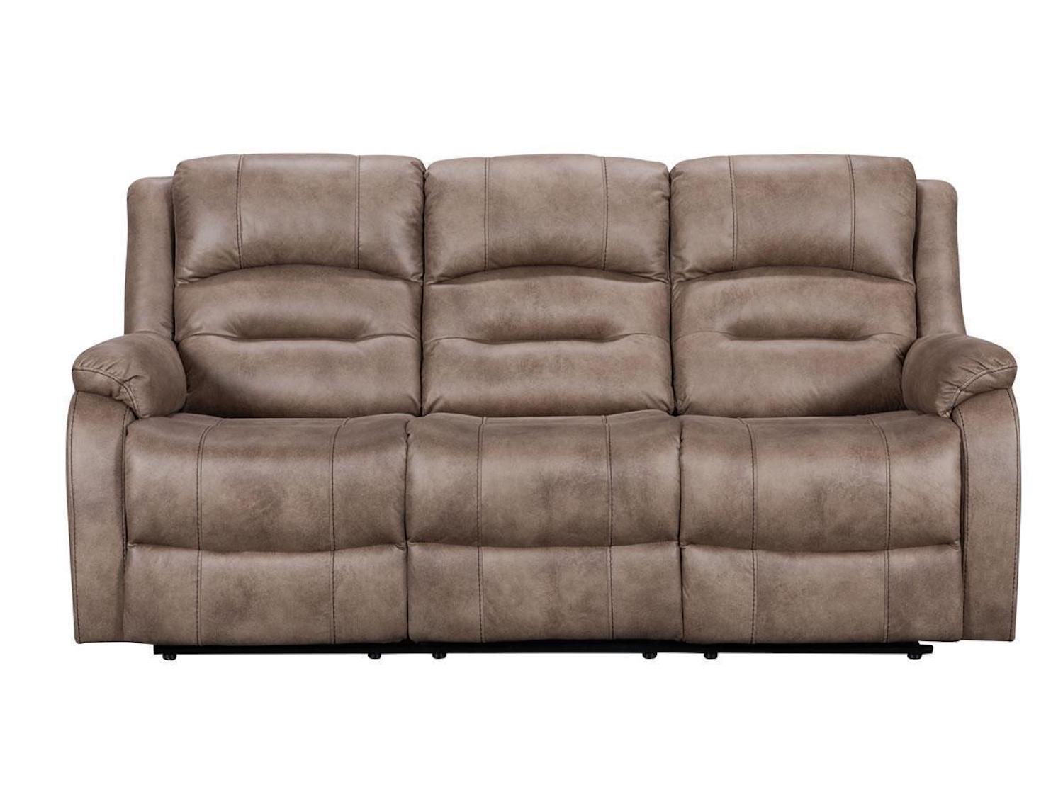 Larissa Fabric Manual Recliner Sofa Only (Caramel)