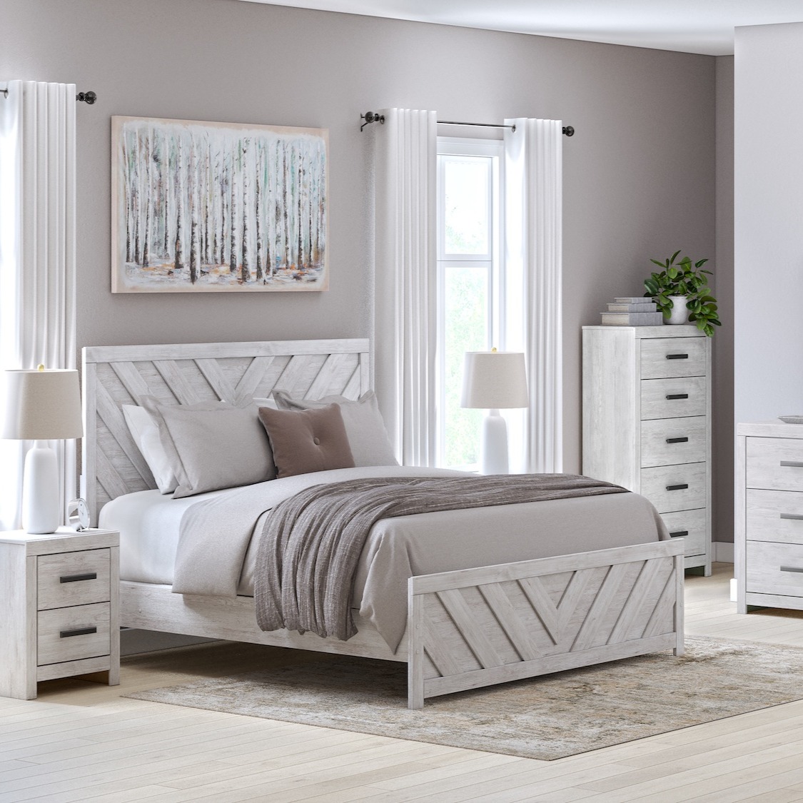 Cayboni Queen 6 PC Panel Bed Set by Ashley