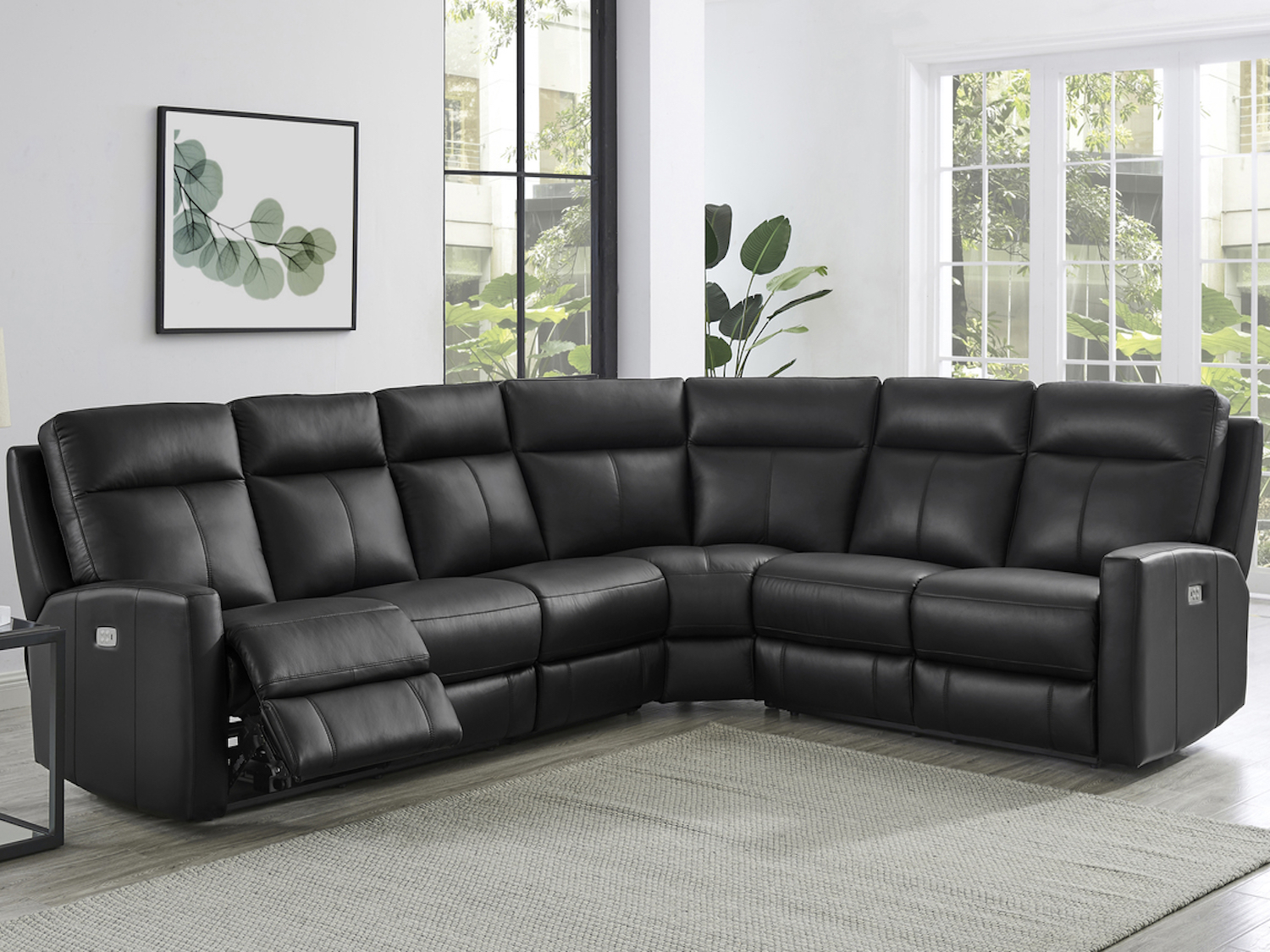 Modena 3 PC Genuine Leather Power Recliner