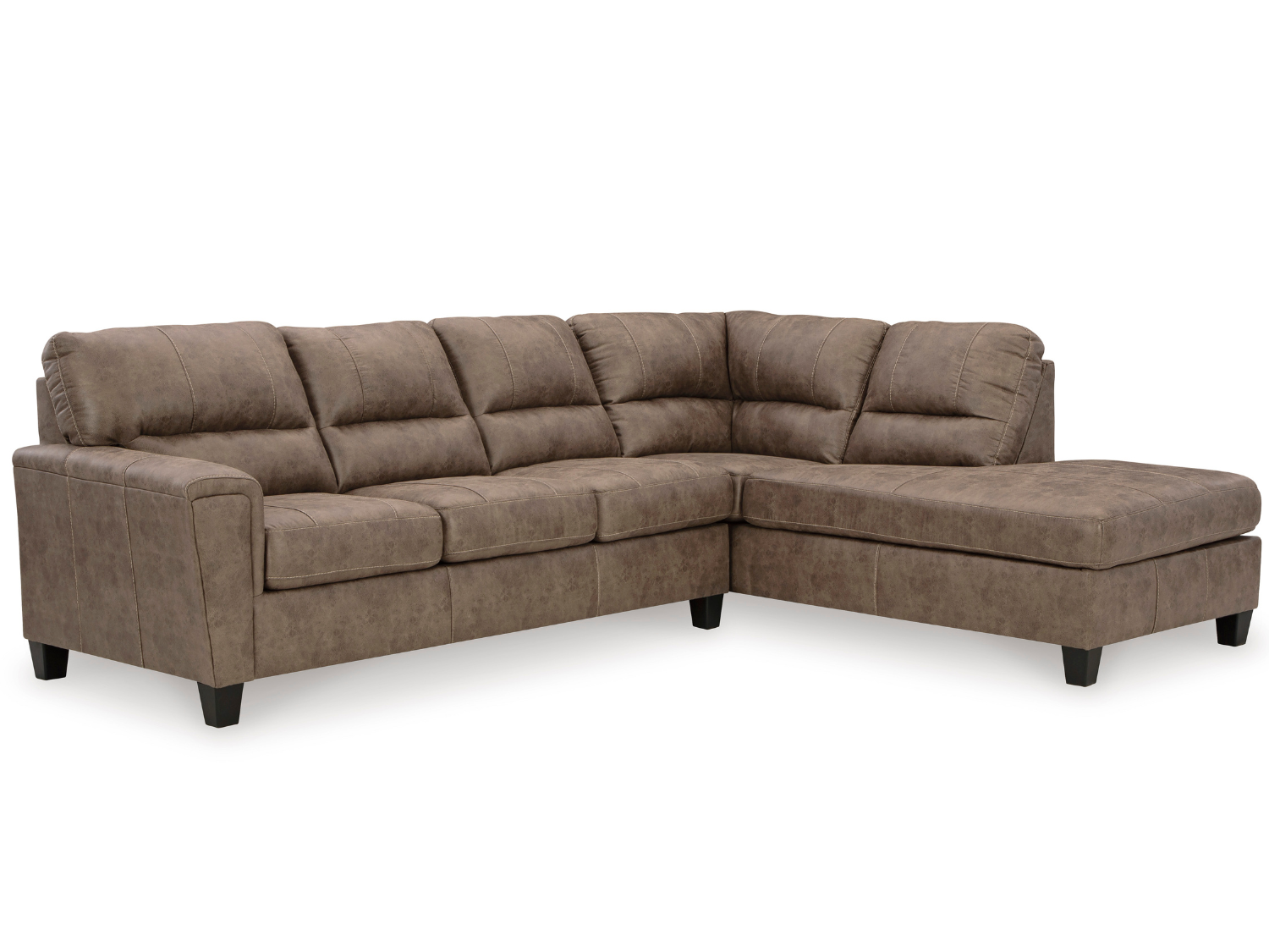 Ashley Navi Sectional Sofa- Fossil (RHF Chaise & LHF Sofa)
