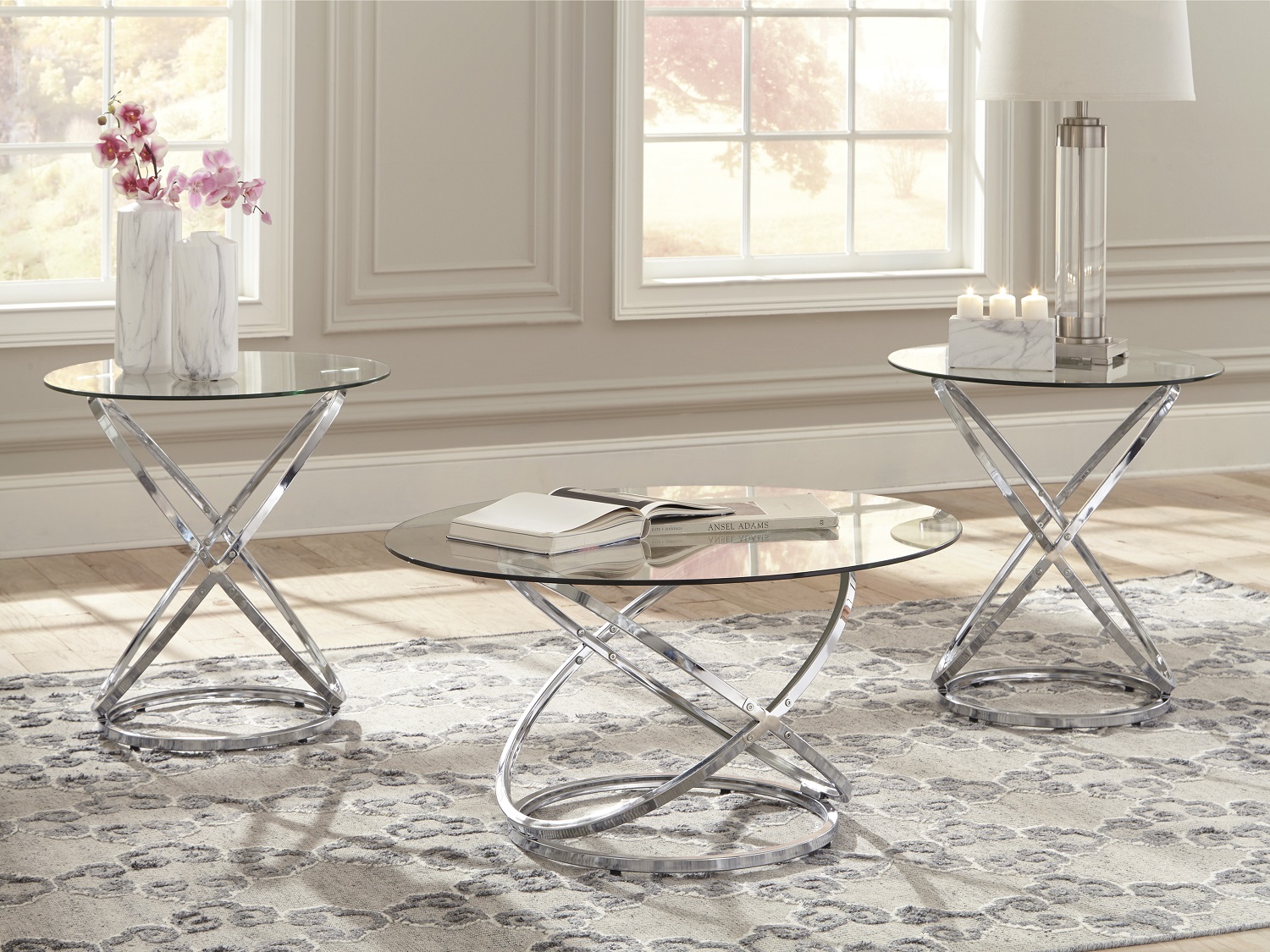 Ashley Hollynyx 3PC Modern Coffee Table Set