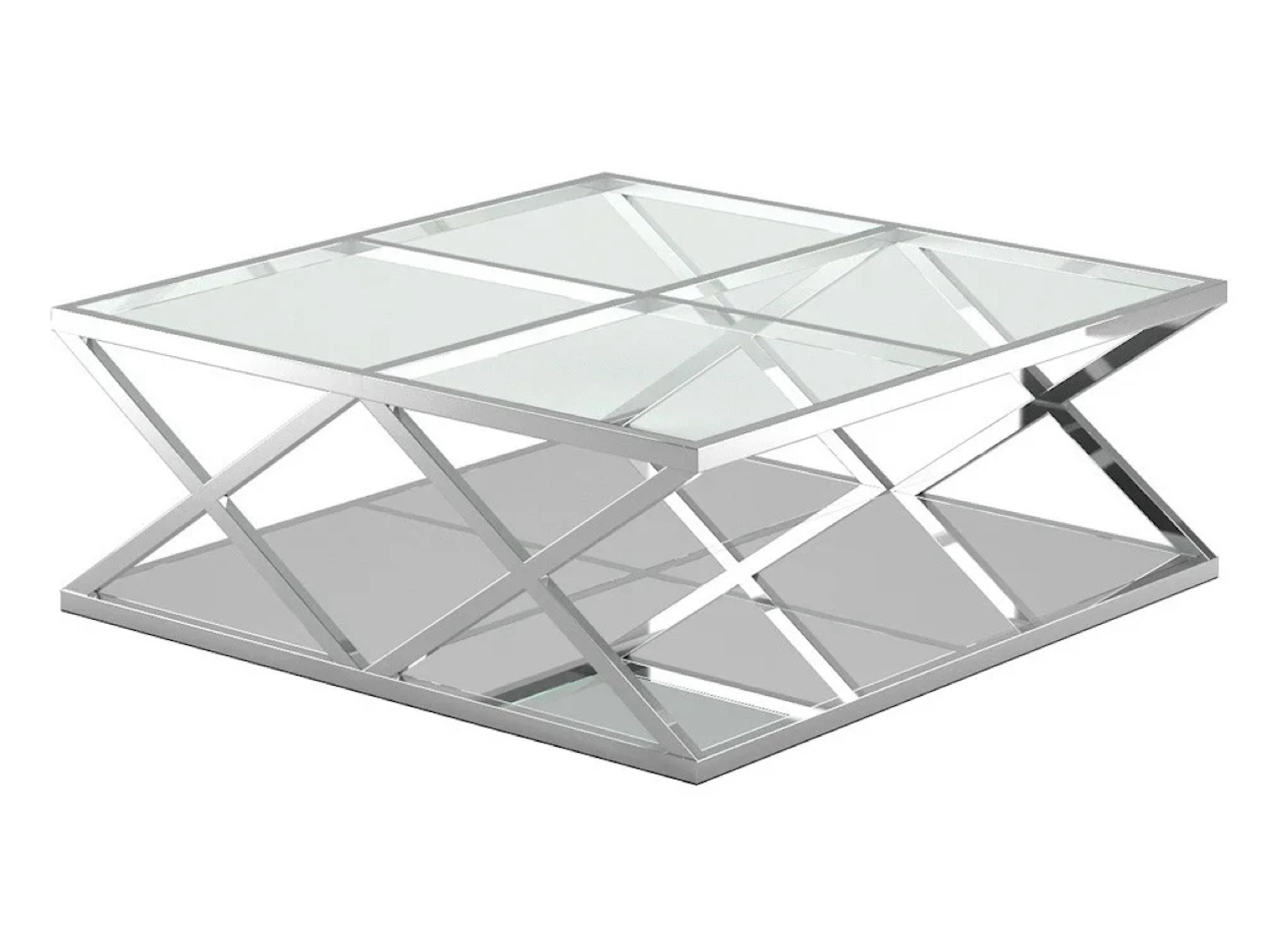 Skylar Coffee Table with Steel Base by Xcella