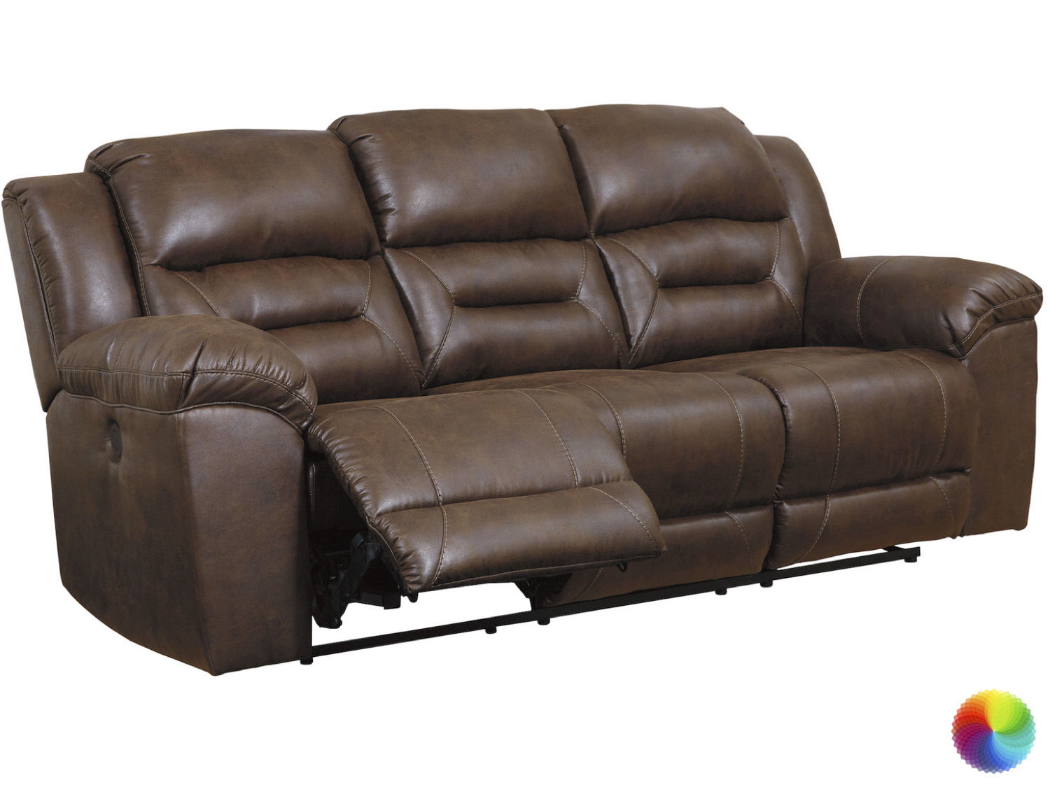 Stoneland Reclining Sofa with Power - Chocolate