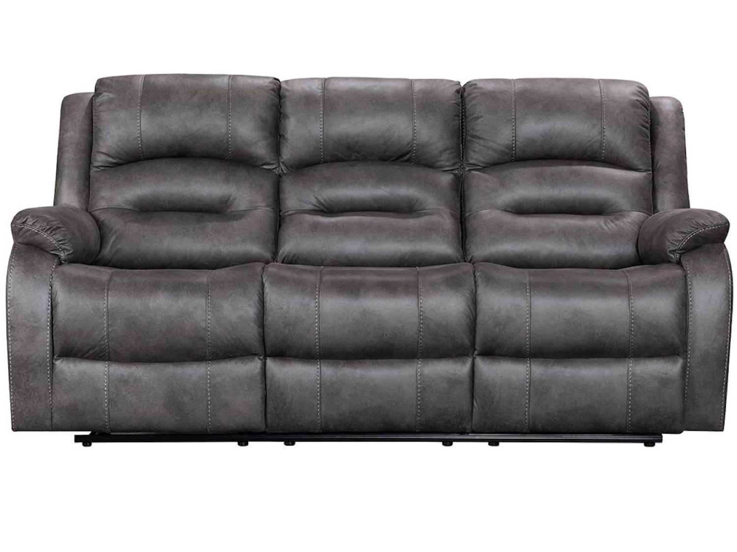 Larissa Fabric Manual Recliner Sofa Only (Dark Grey)