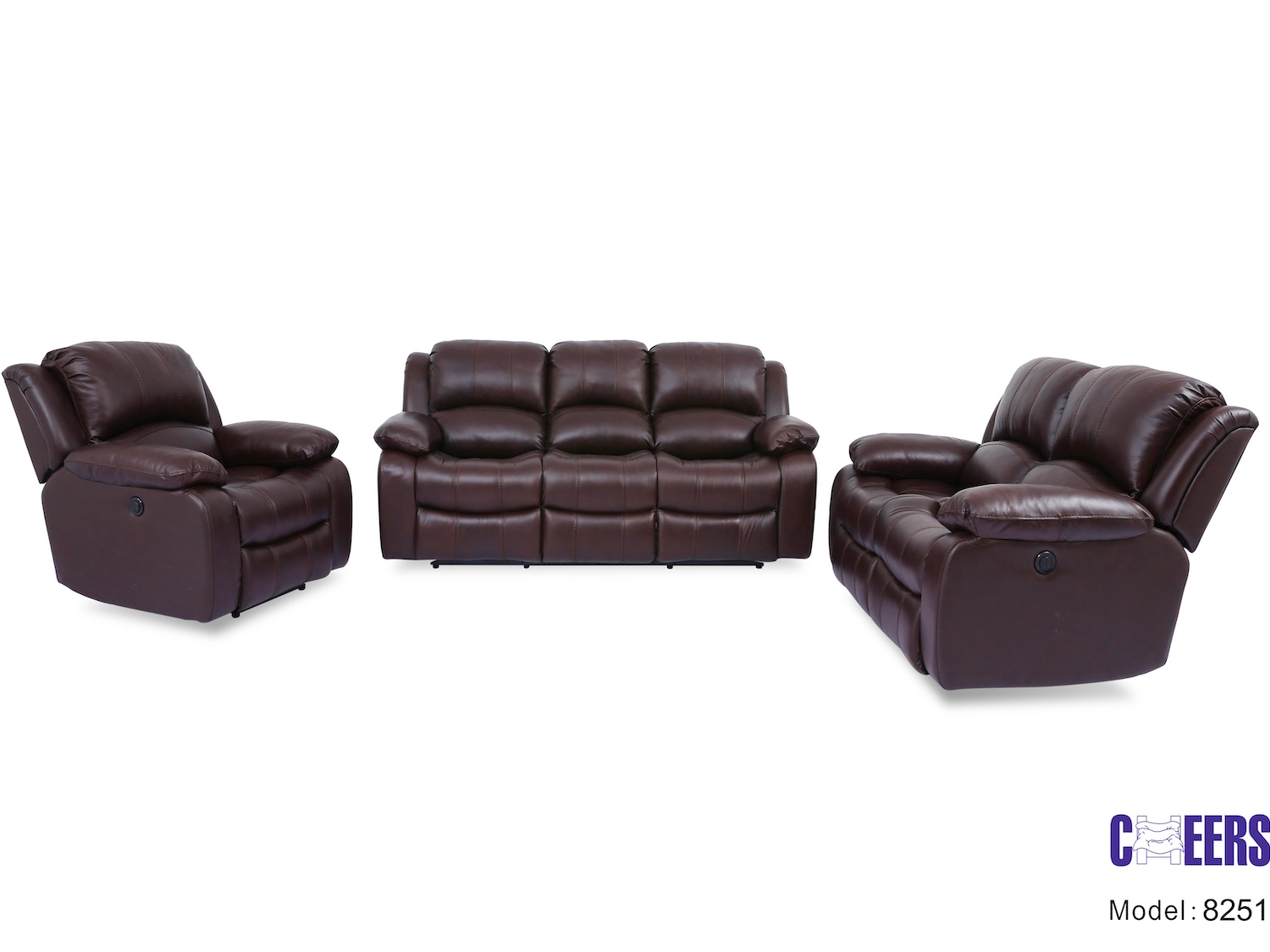 Genuine Leather Power Recliner Sofa & Love Seat