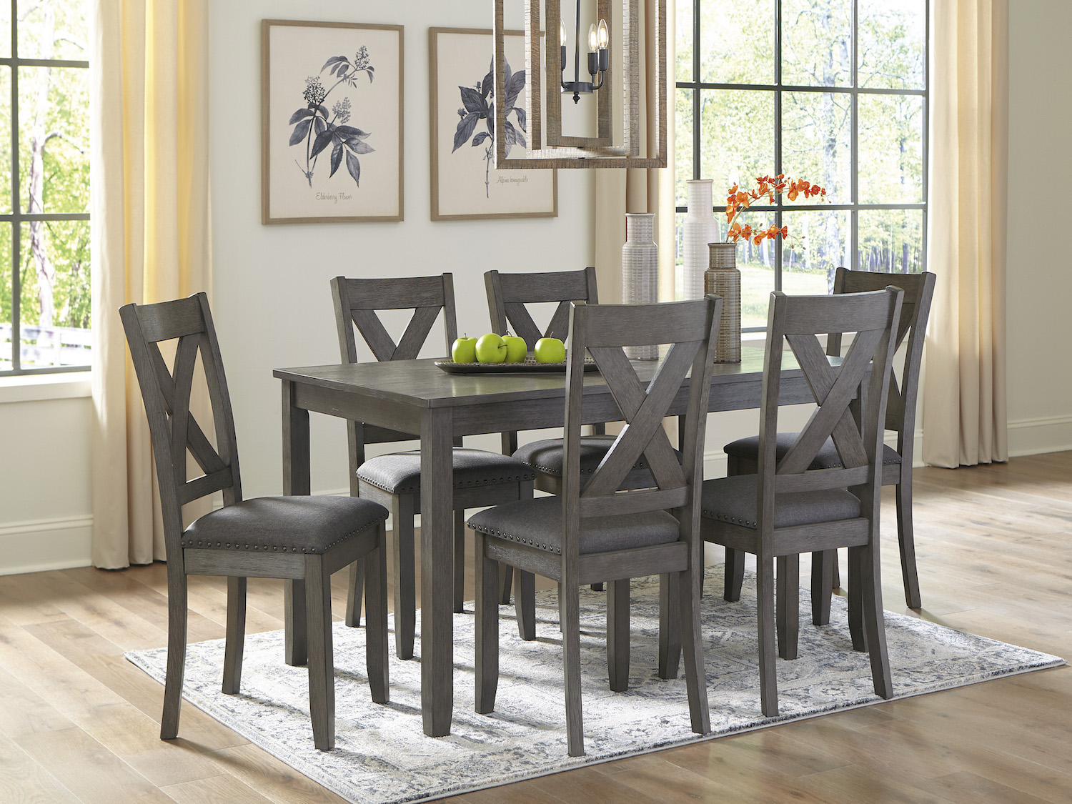 Signature Design by Ashley Caitbrook Dining Set (7 PC) in Grey