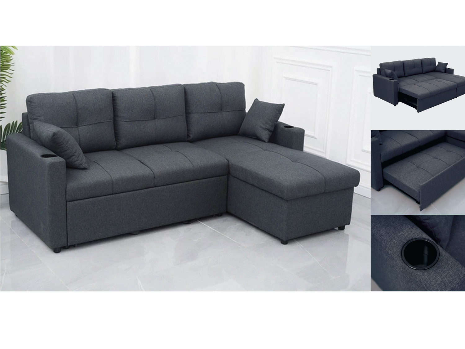 Cindy Fabric Sofa Bed Sectional