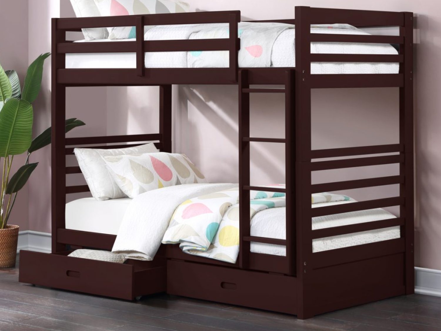 Twin /Twin Bunk Bed with Storage Drawers