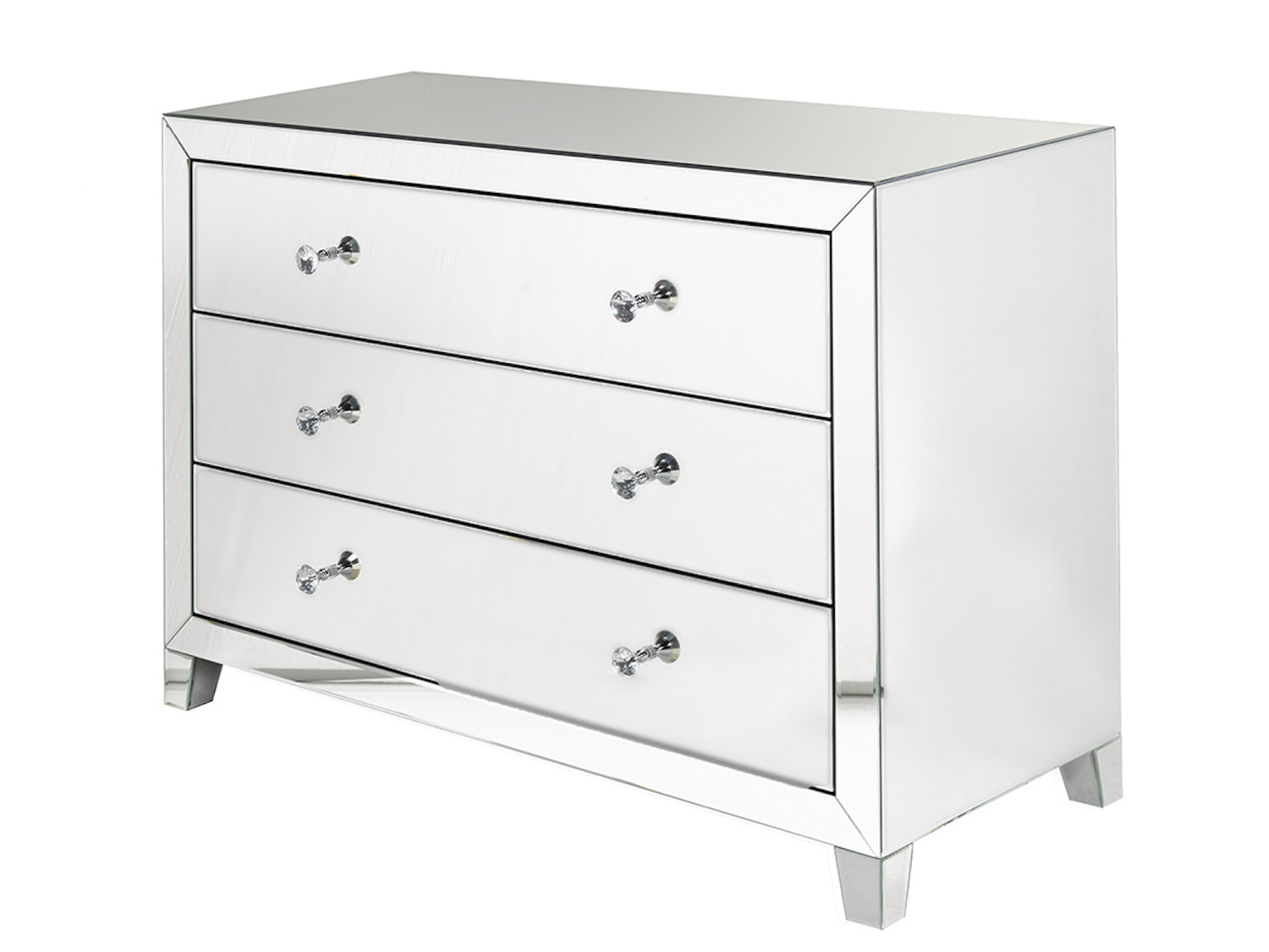Clear mirror sideboard (3 Drawer)