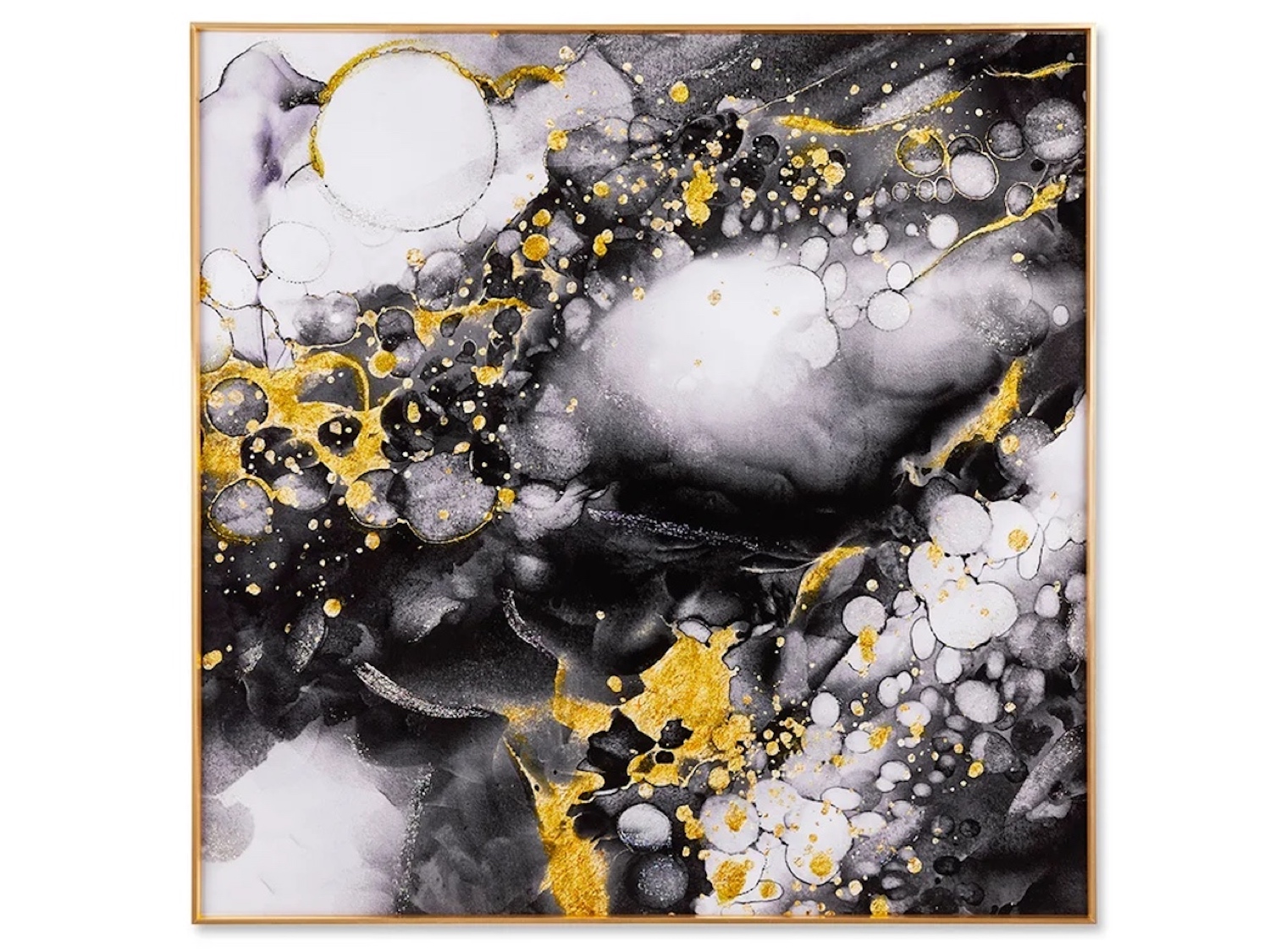 Gold and Black Crystal Painting