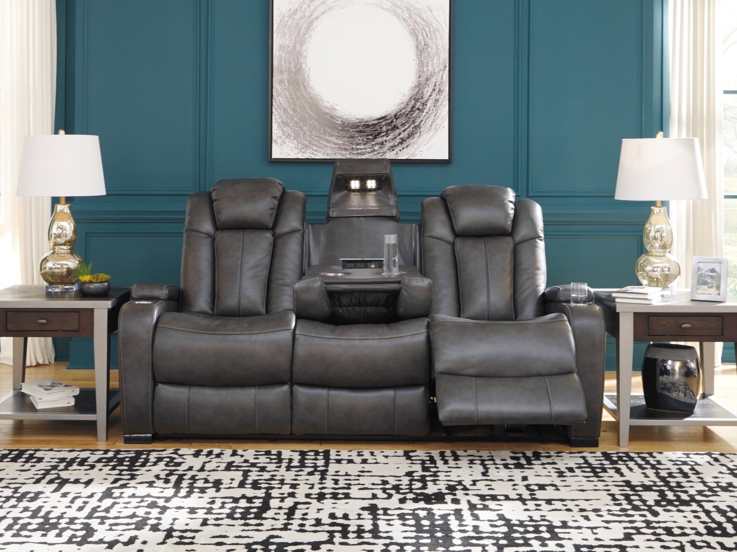 Turbulance PWR REC Sofa with ADJ Headrest By Ashley