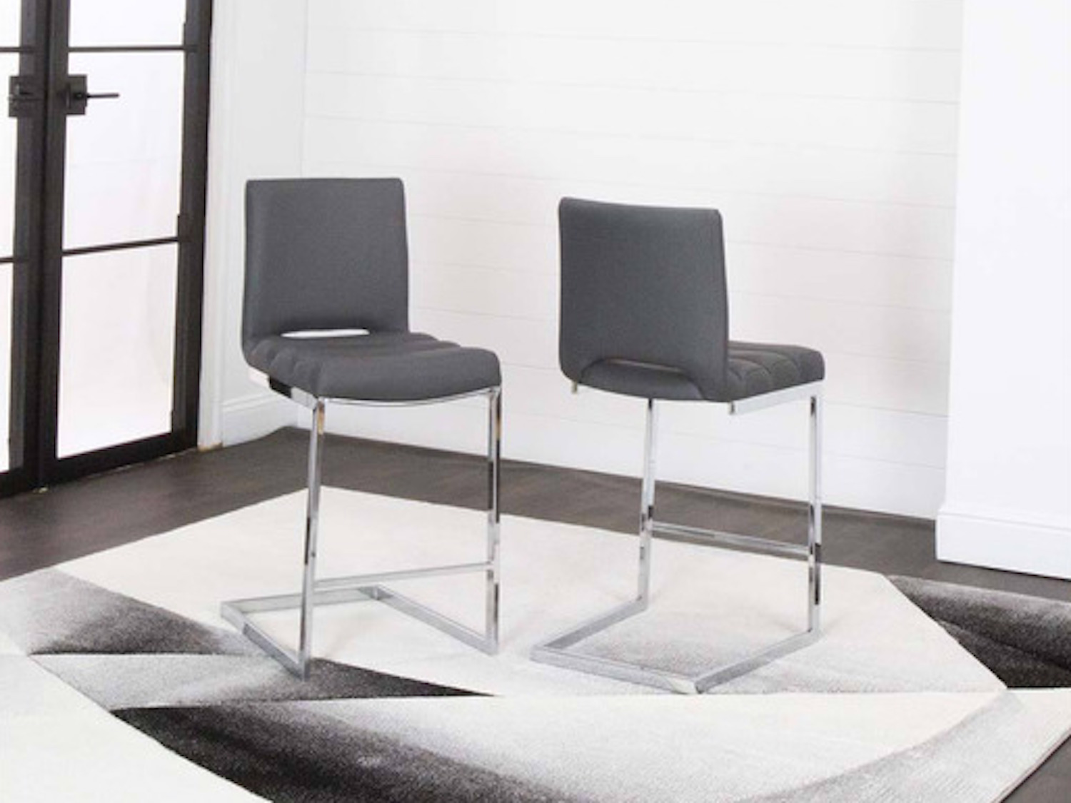 DYANE 24" CHRCL/CHROME BARSTOOLDYANE 24" CHRCL/CHROME BARSTOOL