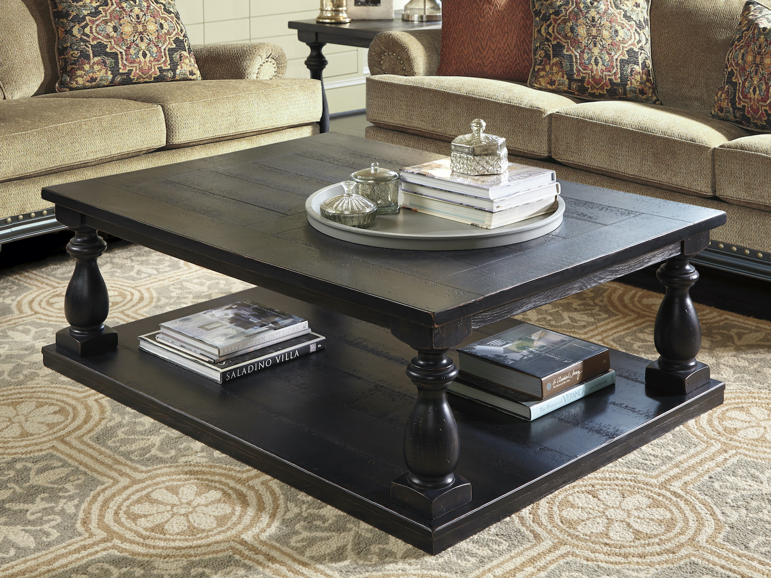 Signature design by Ashley Rectangular Mallacar Coffee Table in Black