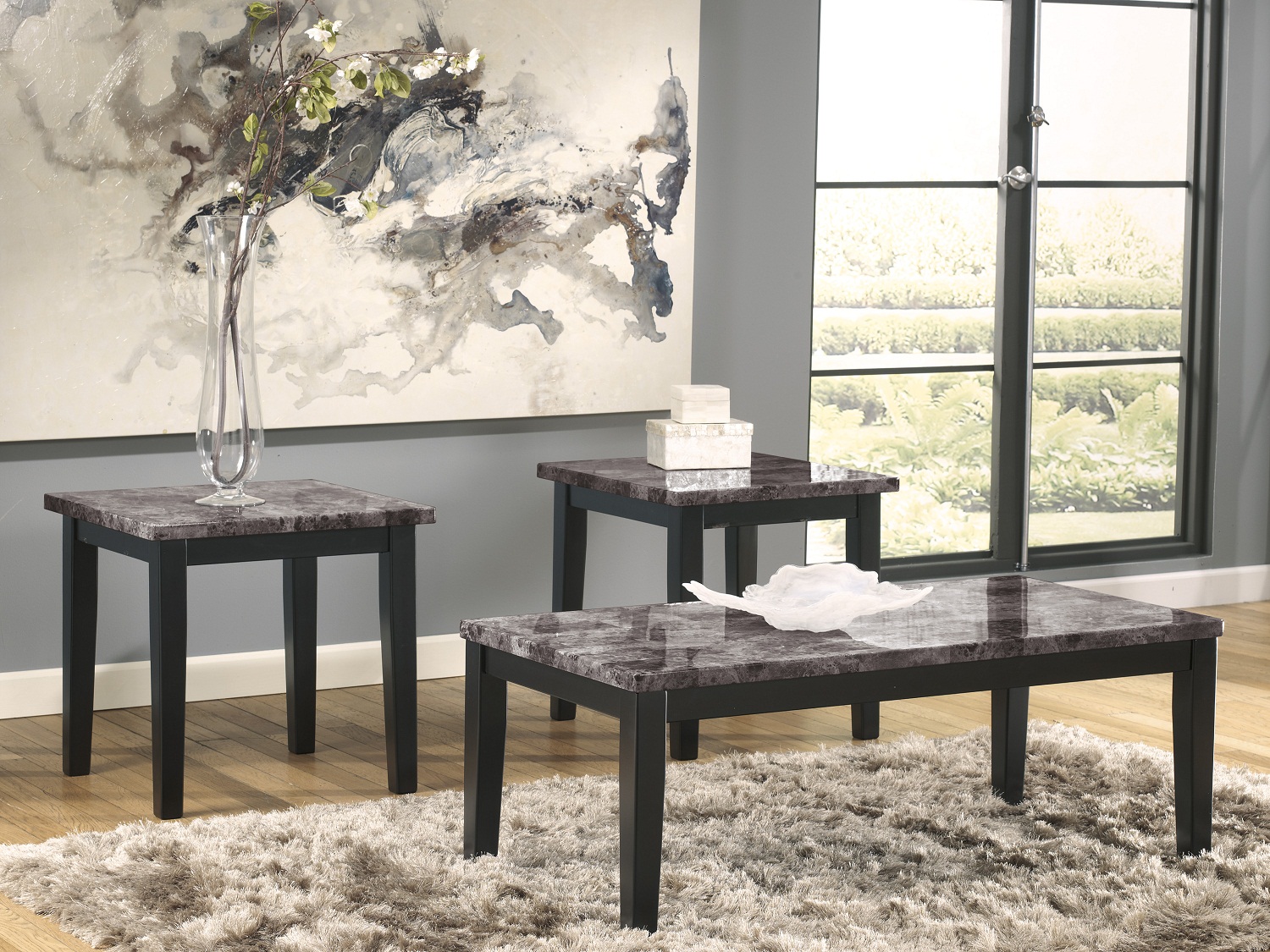 Maysville 3PC Coffee Table Set in Luxe Look