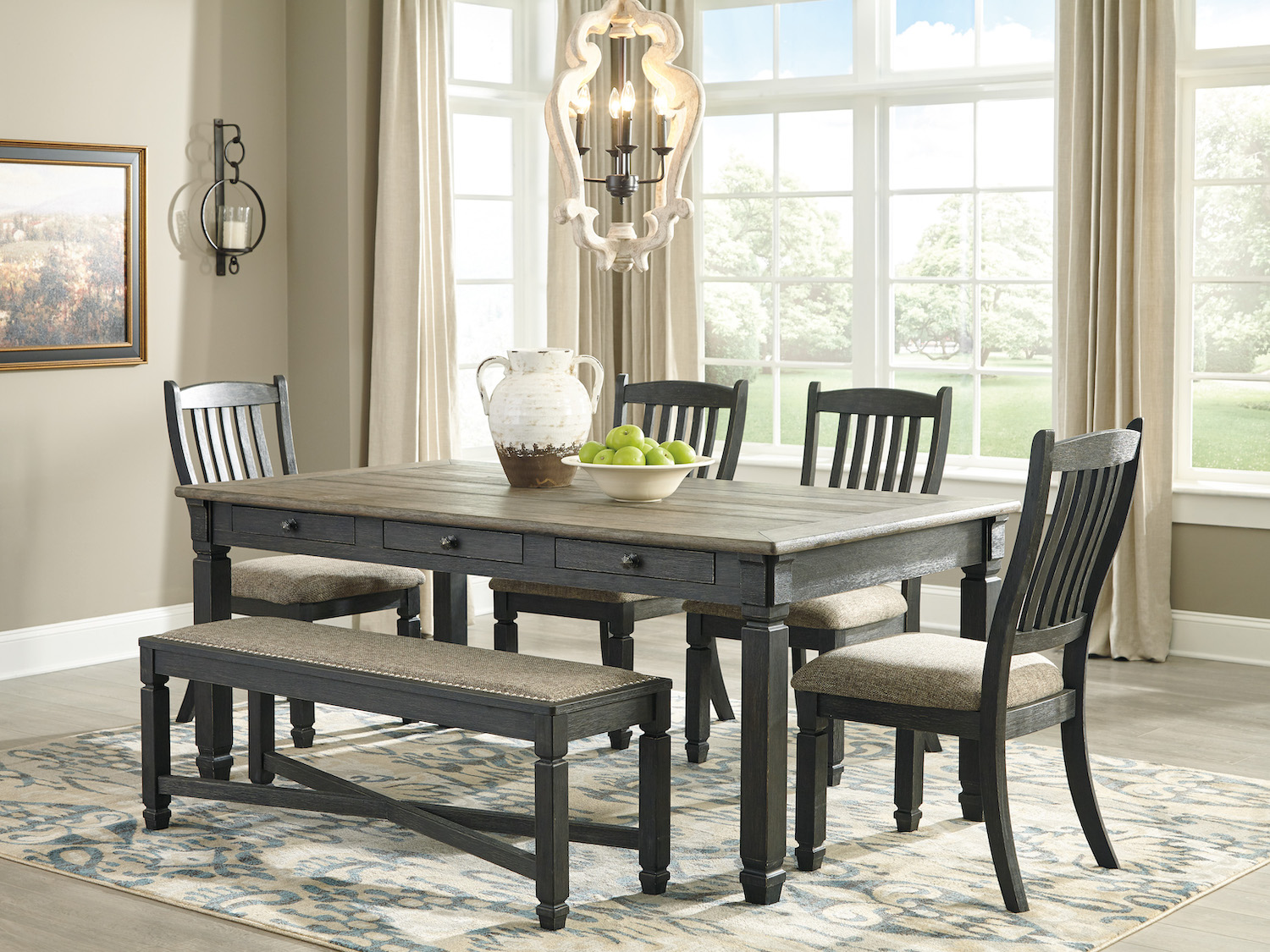 Signature Design by Ashley Two-tone finish Tyler Creek 5 PC Dining Room Set