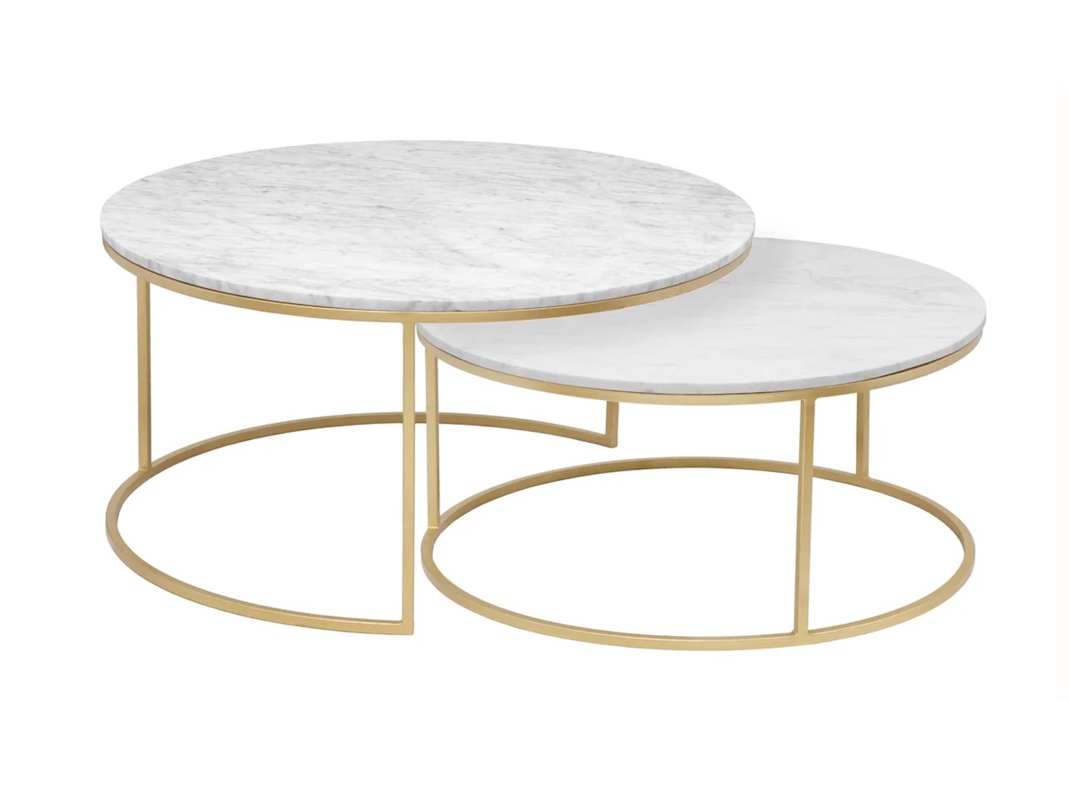 Amelia Nesting Coffee Tables - Gold finish (set of 2)