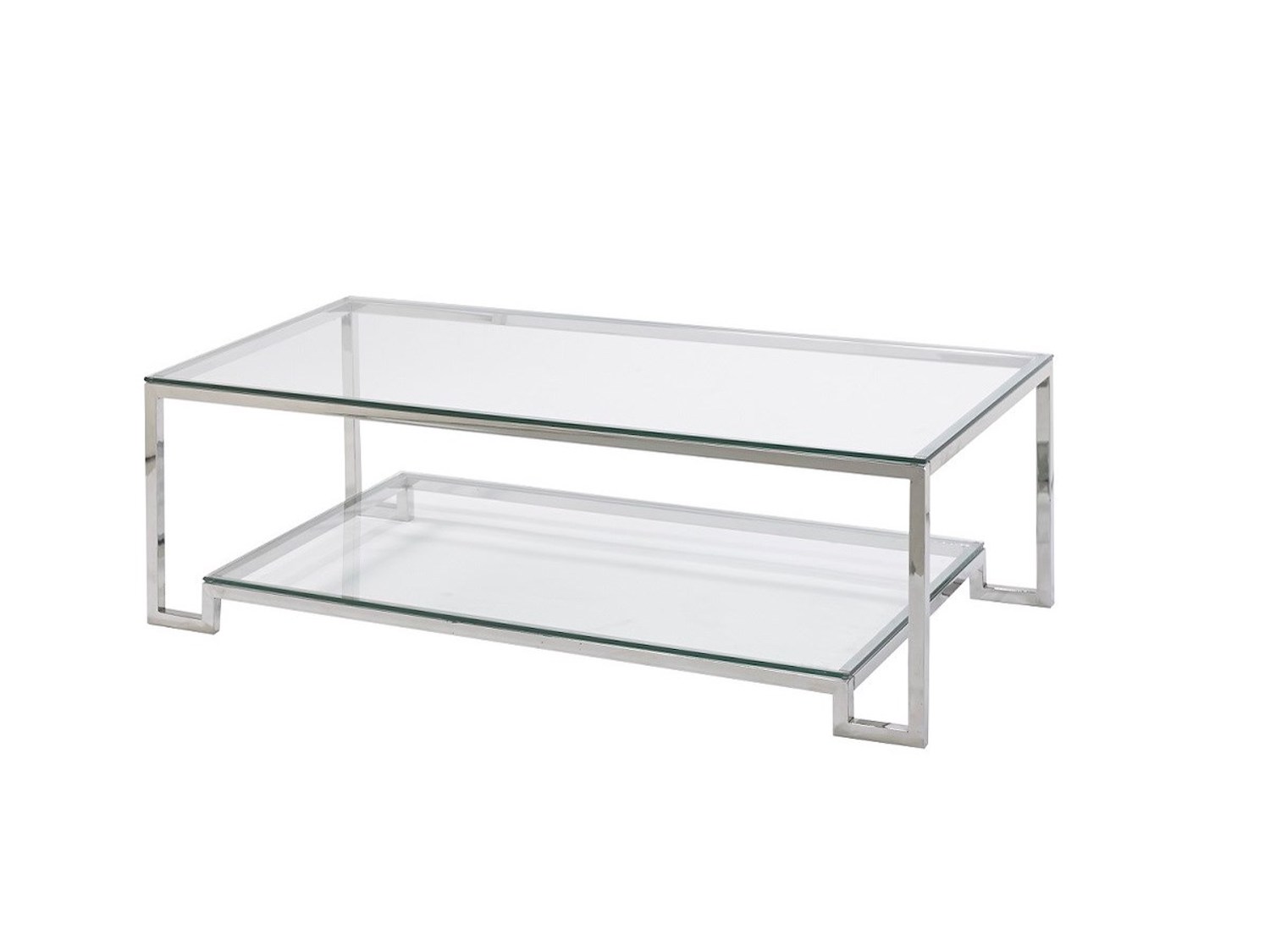 Xcella design Glass Top Krista Coffee Table in steel table