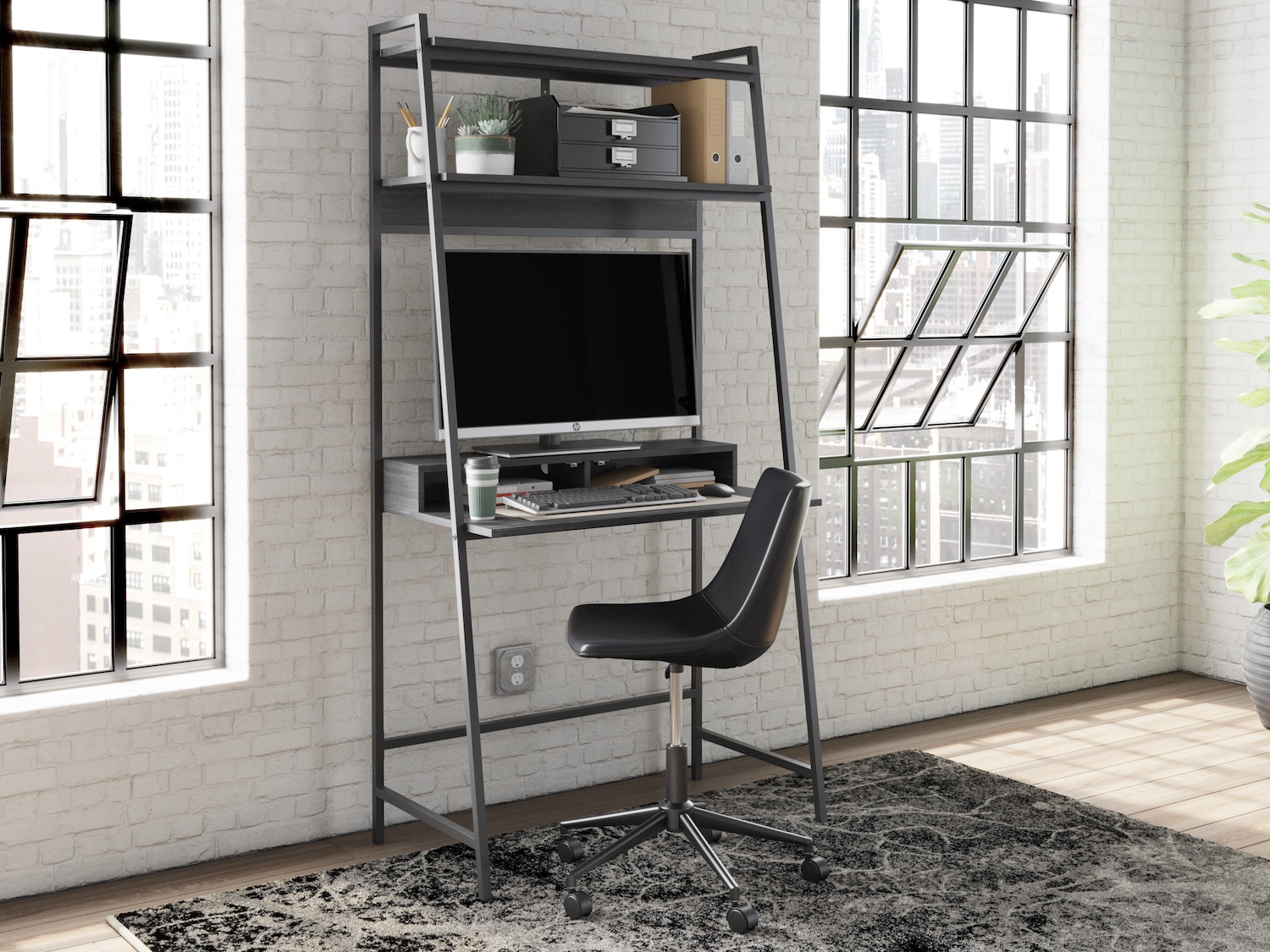 Yarlow Home Office Desk and Shelf